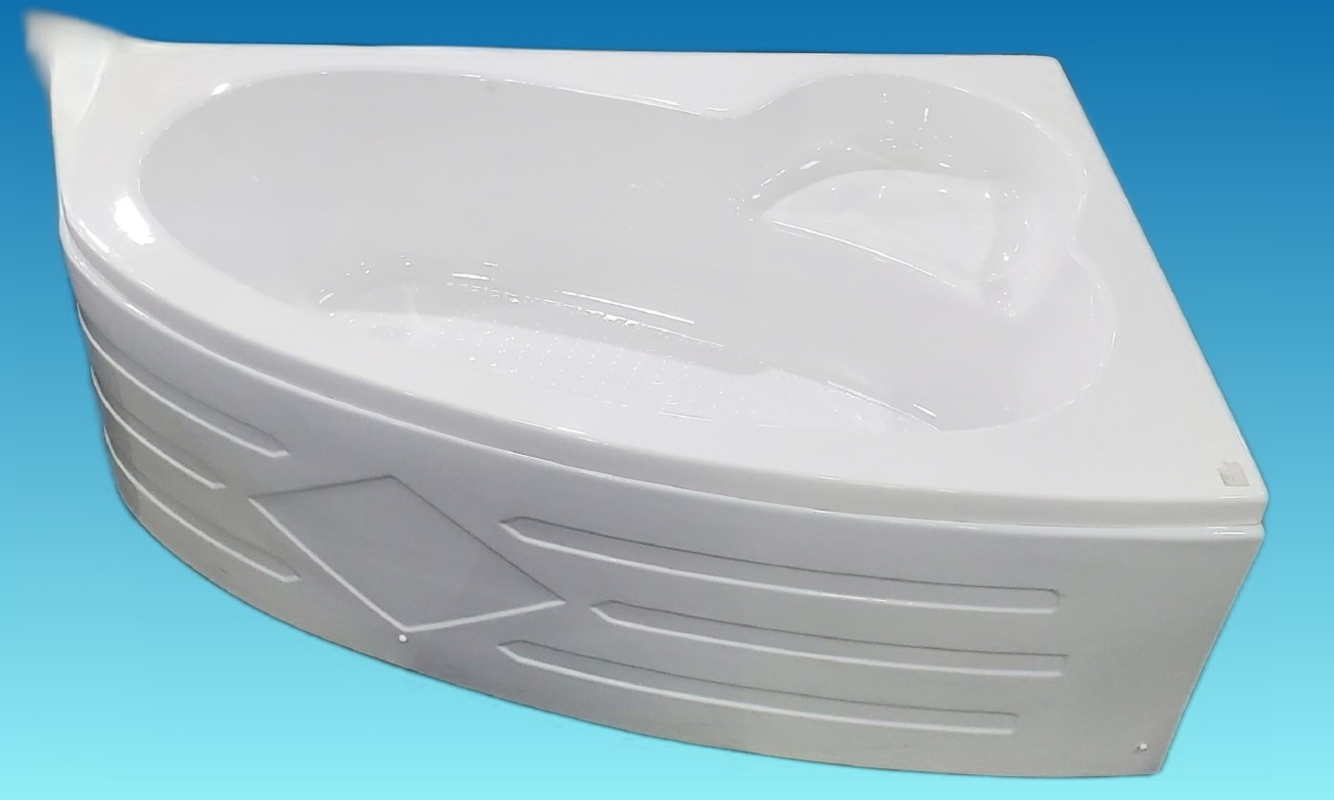 Akril asimmetrik wanna (sag tarap) gapdal paneli 150 * 150 * beýikligi 50 sm.