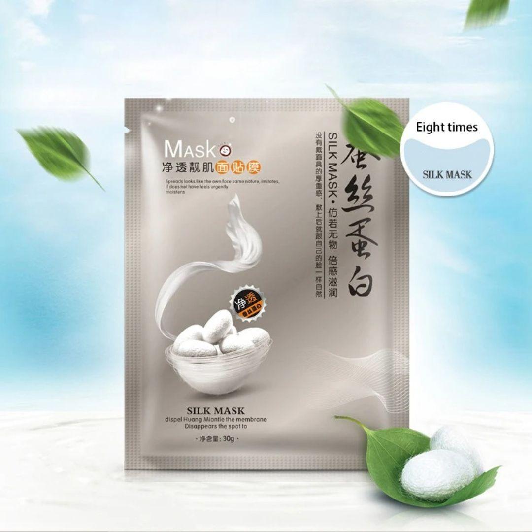 ONE SPRING Ýüpek beloklary bilen rahatlandyryjy ýüz maskasy