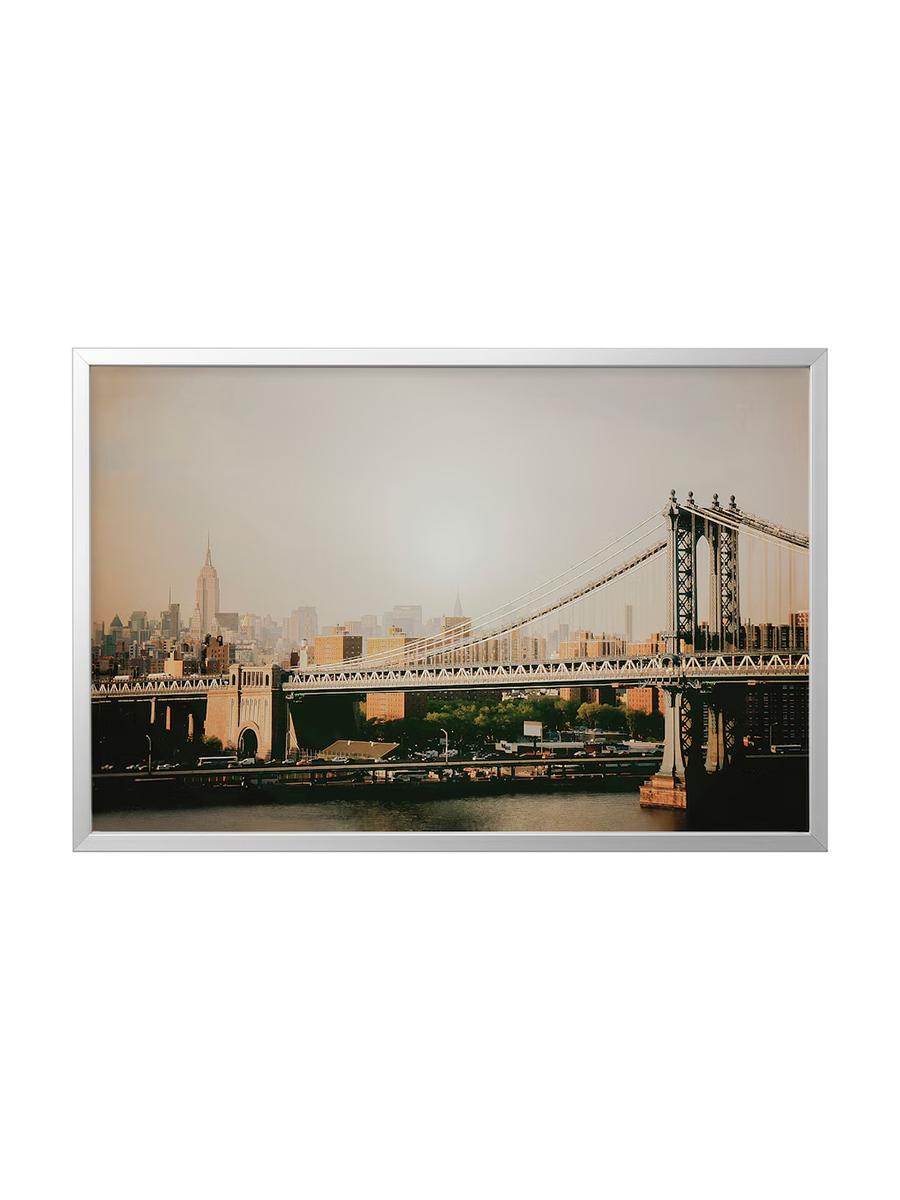 Çarçuwaly surat IKEA BJÖRKSTA Manhattan köprüsi/alýumin reňk 118x78 cm