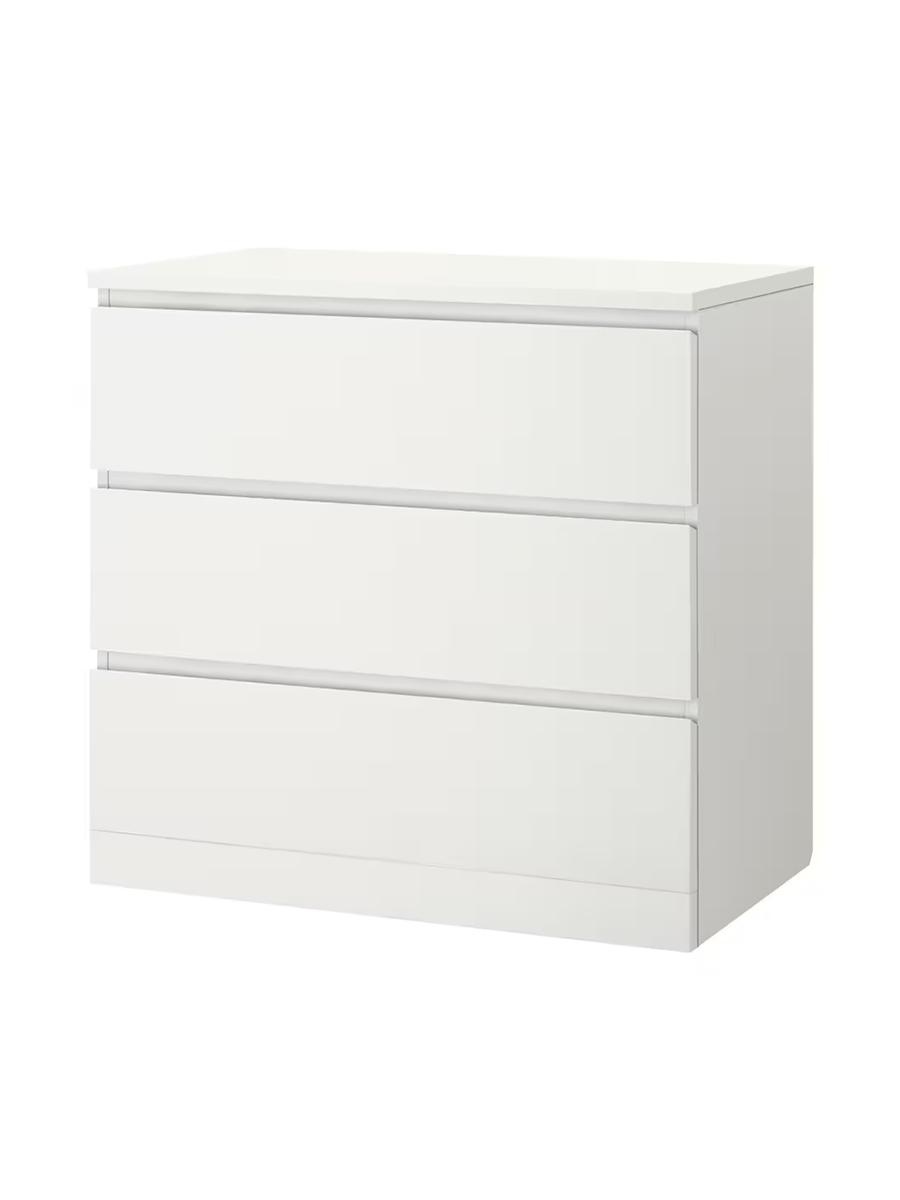 Tekje IKEA MALM 3 çekmeli ak 80x78 sm