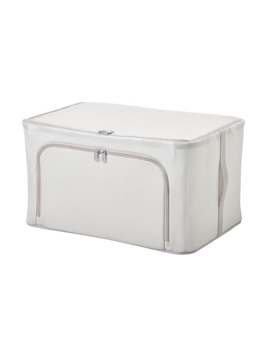 Saklaýyş gaby IKEA HEMMAFIXARE mata zolakly / ak / çal, 34x51x28 sm