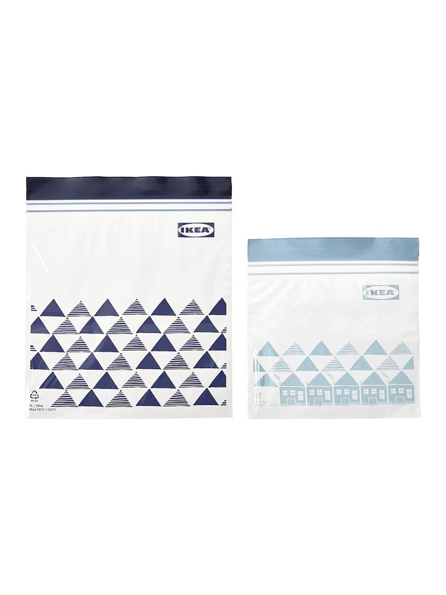 Paket IKEA ISTAD köp gezek ulanylýan  nagyşly / gök, 1 / 0,4 l