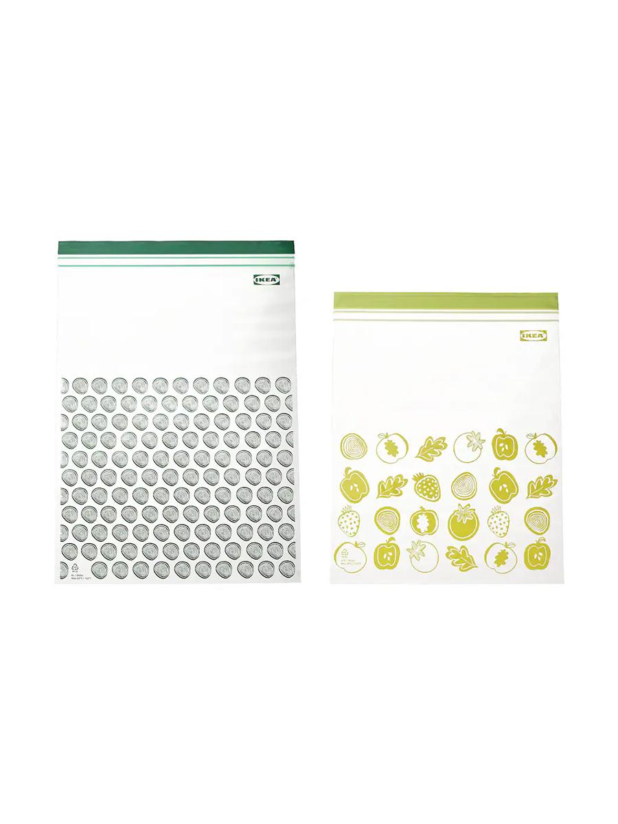 Paket IKEA ISTAD köp gezek ulanylýan  nagyşly / ýaşyl, 6 / 4,5 l