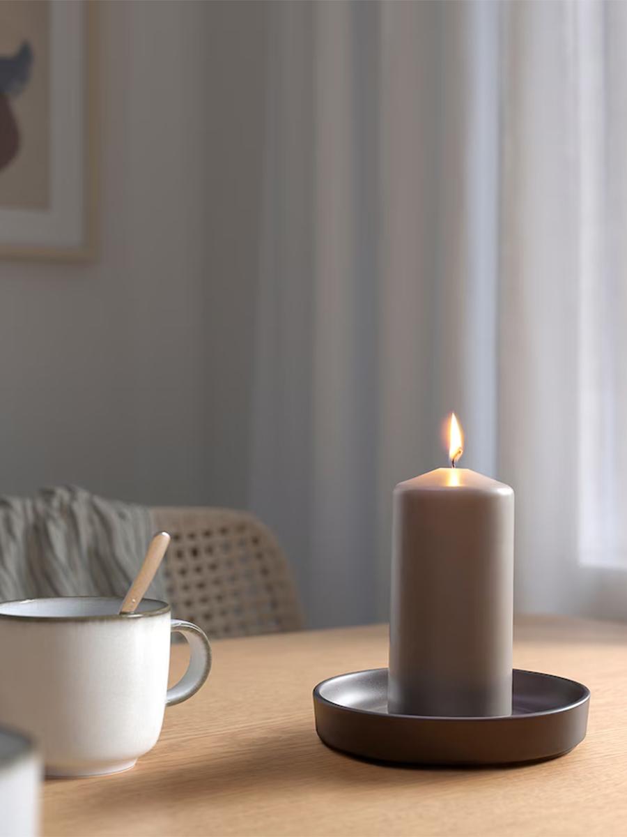 Yssyz Şem-blok IKEA DAGLIGEN goýy çal-goýy, 14 sm