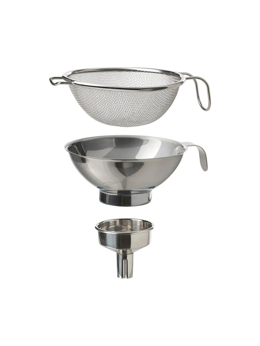 Elek süzgüç IKEA KORKEN 3 sany poslamaýan polat