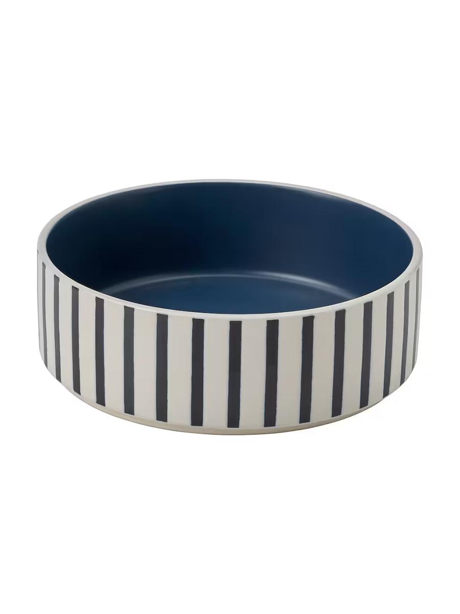 Öý haýwanlary üçin iýmit jamy IKEA UTSÅDD zolakly nagyş gara-gök / goýy gök, 15 sm