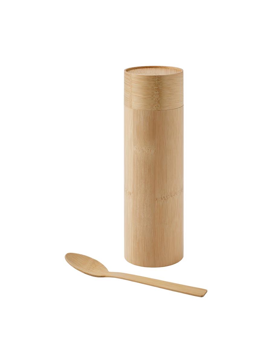 Kofe / çaý bankasy, çemçeli IKEA RÖDMULLE bambuk 22 sm