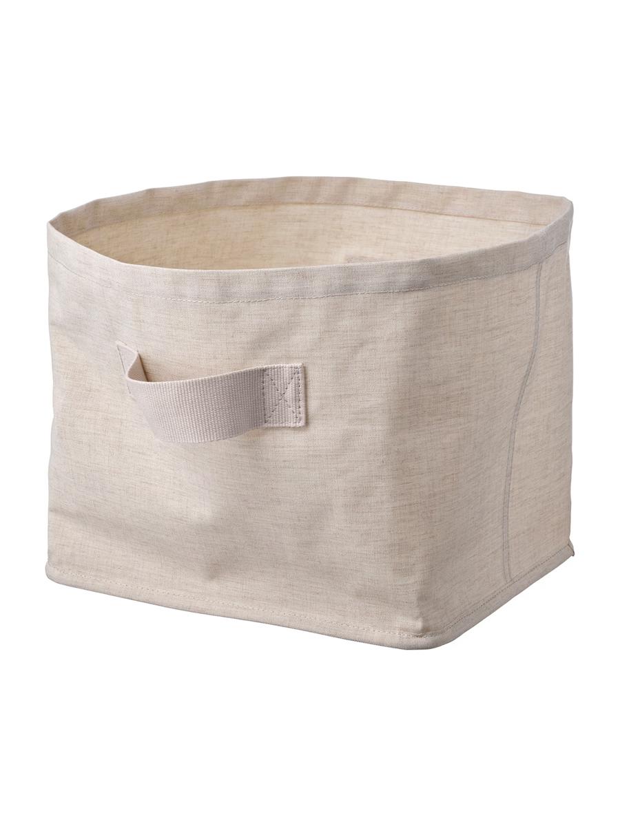 Saklamak üçin sebet IKEA PURRPINGLA dokma / bej 30x25x25 cm