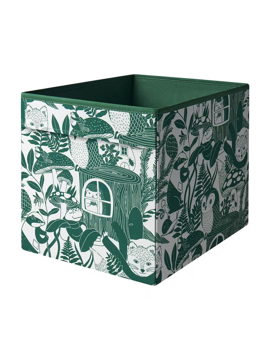 Guty IKEA SKOGSDUVA ýaşyl/ak, 33x38x33 sm