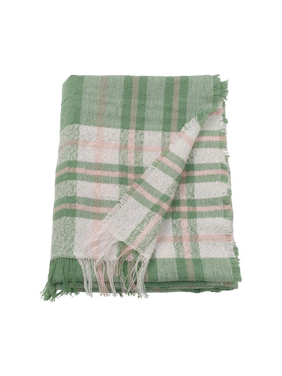 Pled  IKEA BISKOPSMÖSSA ýaşyl / krem, 130x170 sm