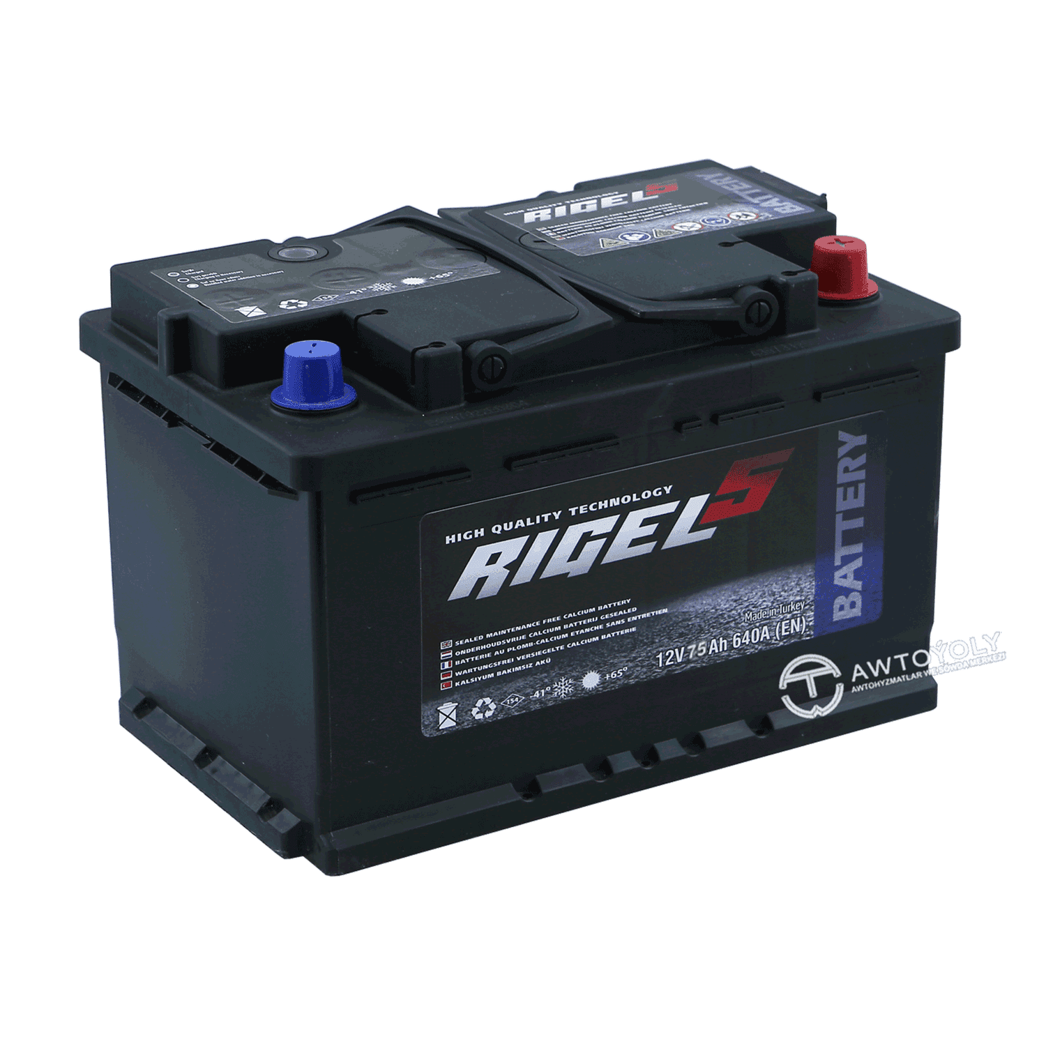 Автомобильный аккумулятор RIGEL AKU 12 V 75 AH PES