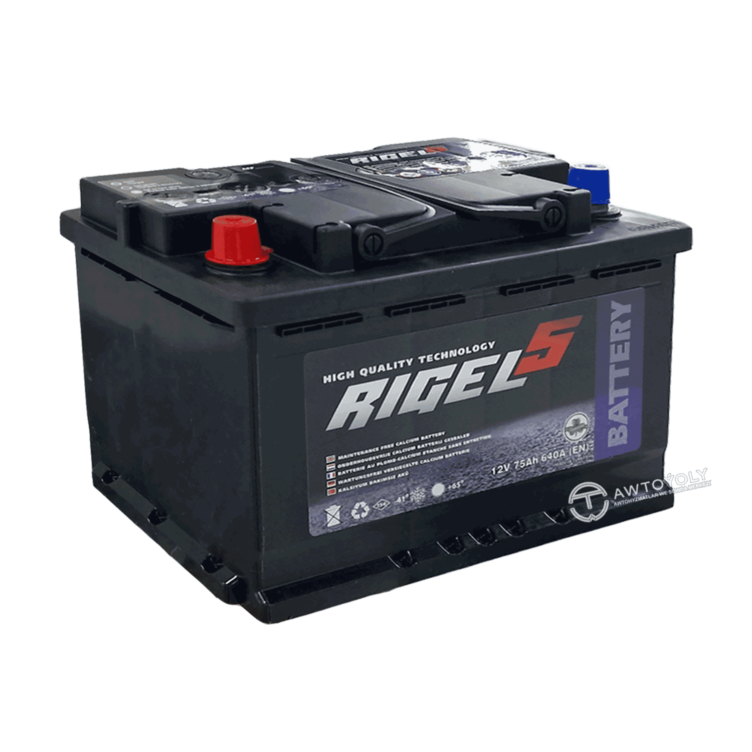 Автомобильный аккумулятор RIGEL AKU 12 V 75 AH PES TERS