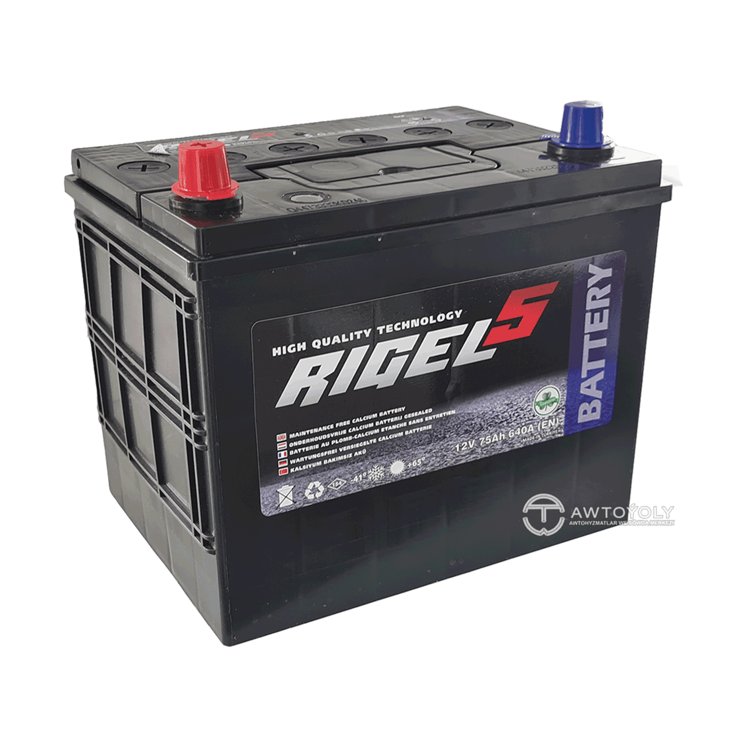 Автомобильный аккумулятор RIGEL AKU 12 V 75 AH TERS