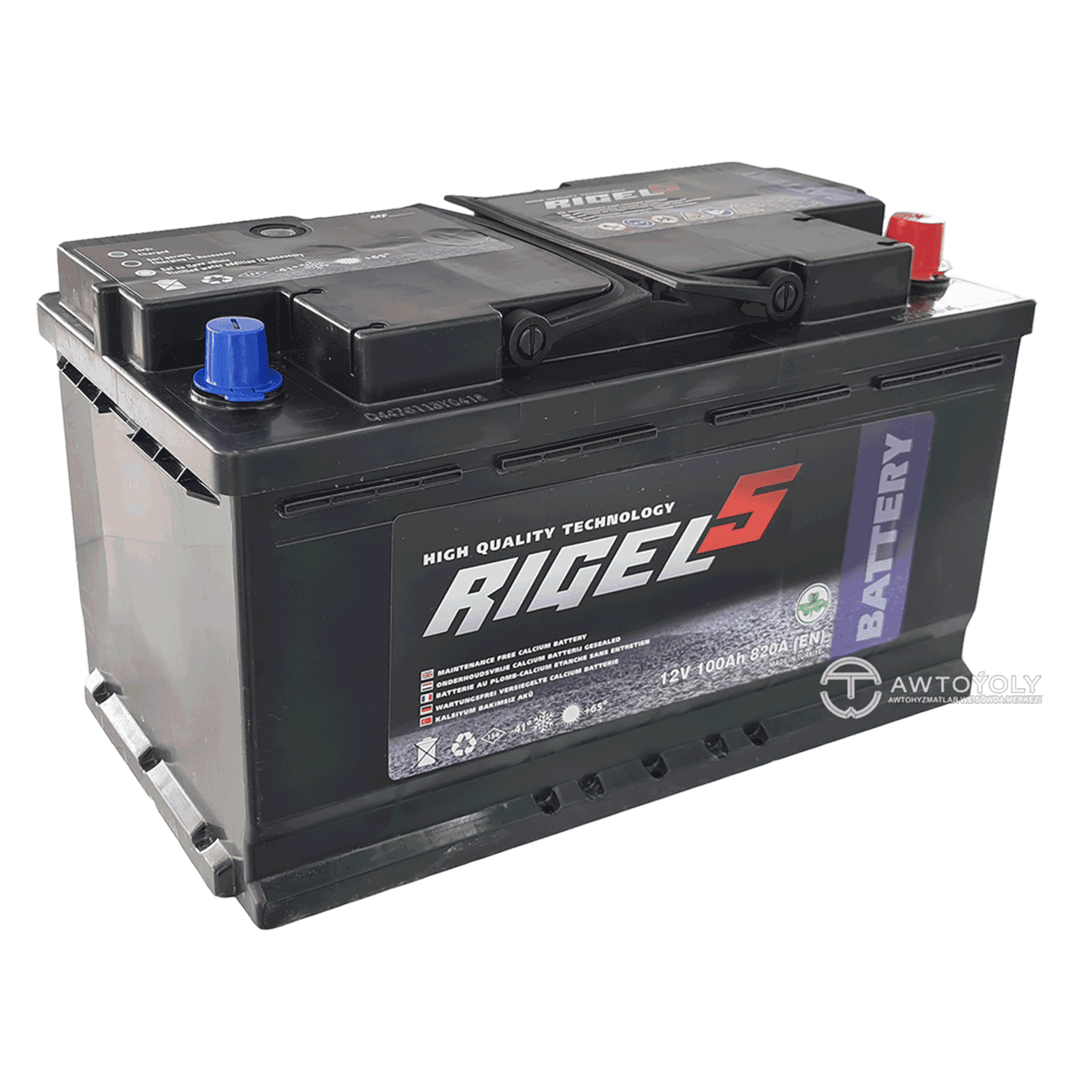 Автомобильный аккумулятор RIGEL AKU 12 V 100 AH