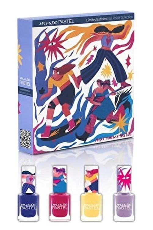 PASTEL dyrnak laklarynyň toplumy (4 sany)