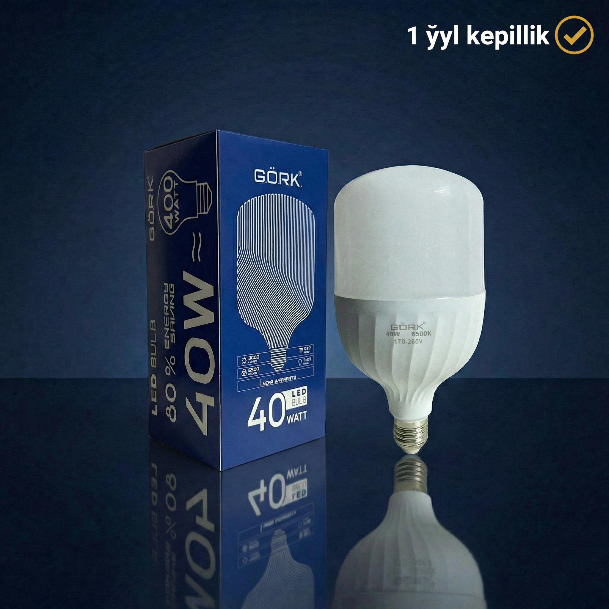 Светодиодная лампа G.Ö.R.K. 40w_t115_e27_6500k_matte