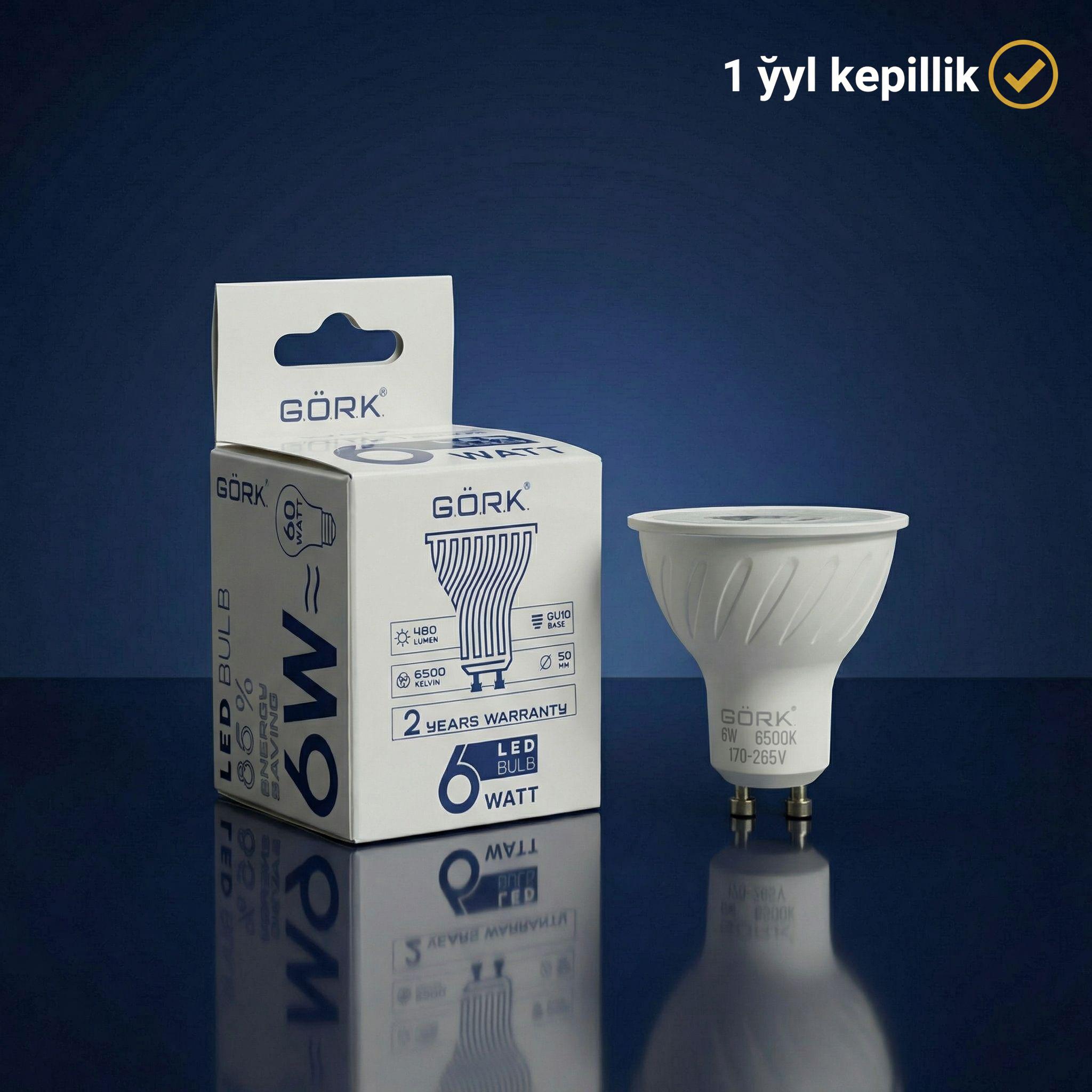 Лампа G.Ö.R.K. 6w_GU10_6500k