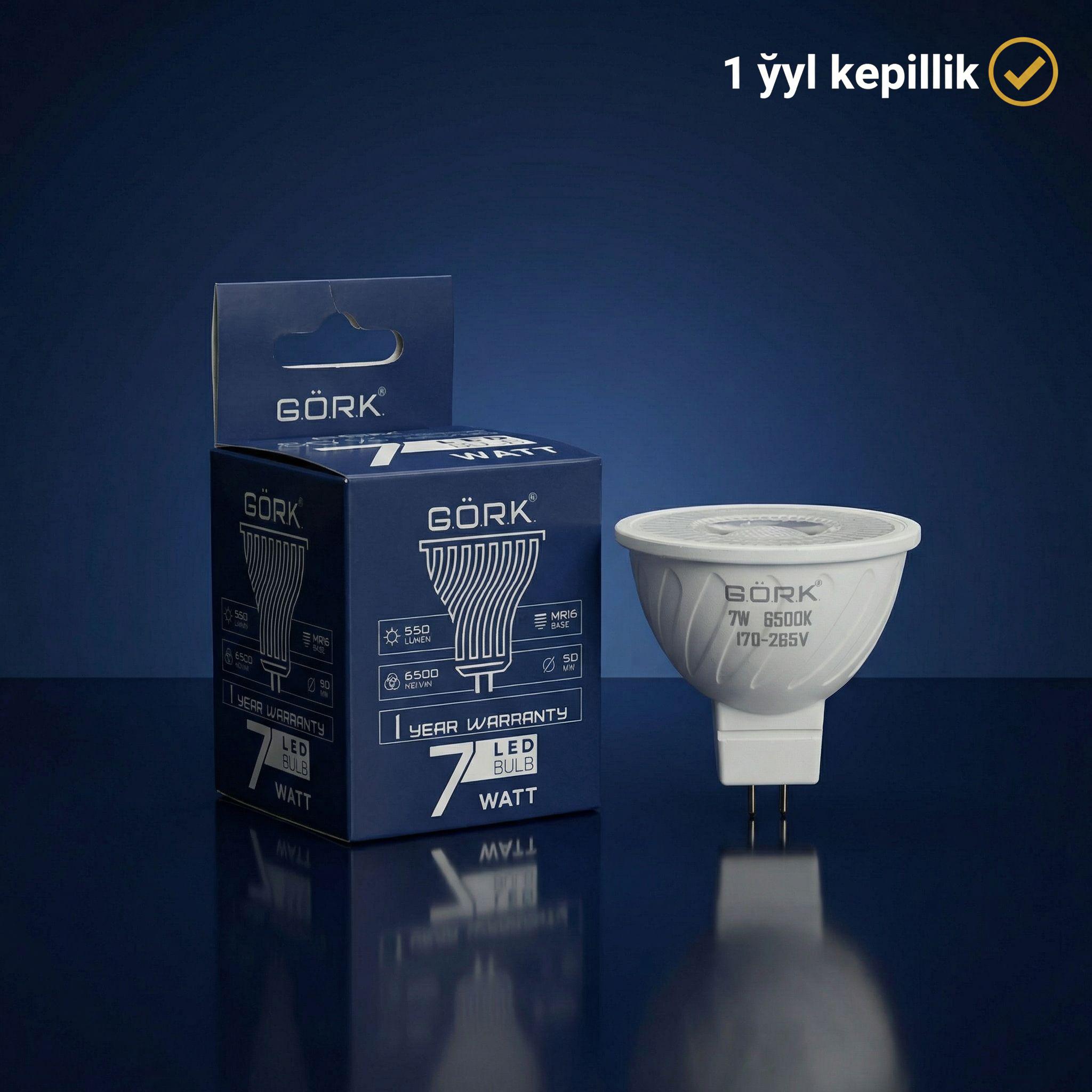Светодиодная лампа G.Ö.R.K. 7w_MR16_6500k