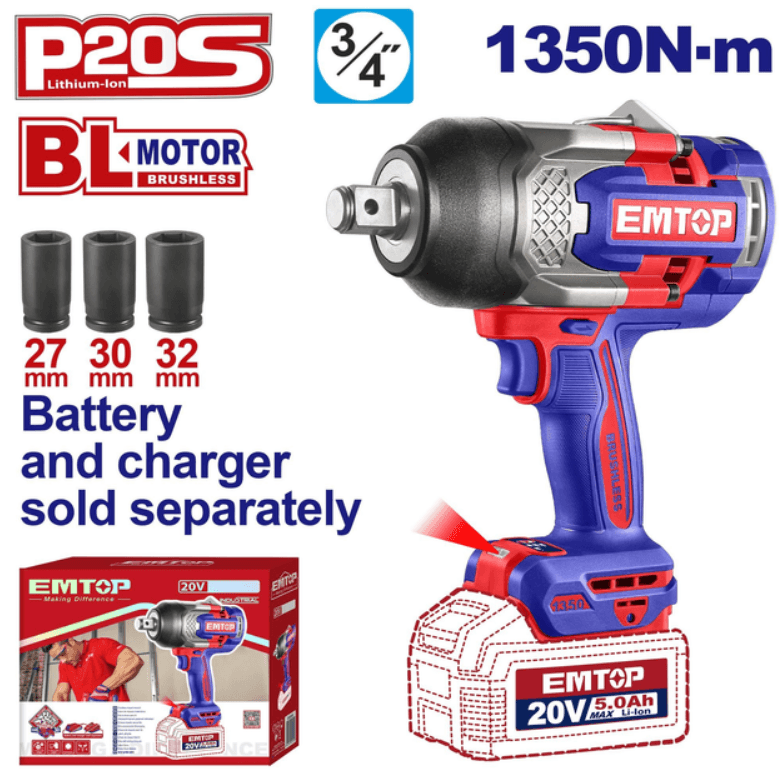 Akkuumulýatorly gaýkowýort EMTOP ECIWL201351