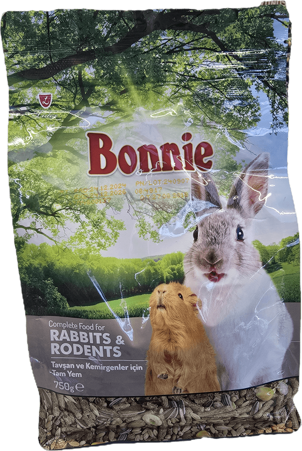 Bonnie korm towşan  uçin 750g