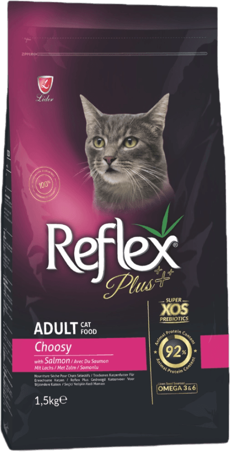 Reflex Plus choosy gury korm uly pişik uçin balyk bile 1,5kg 