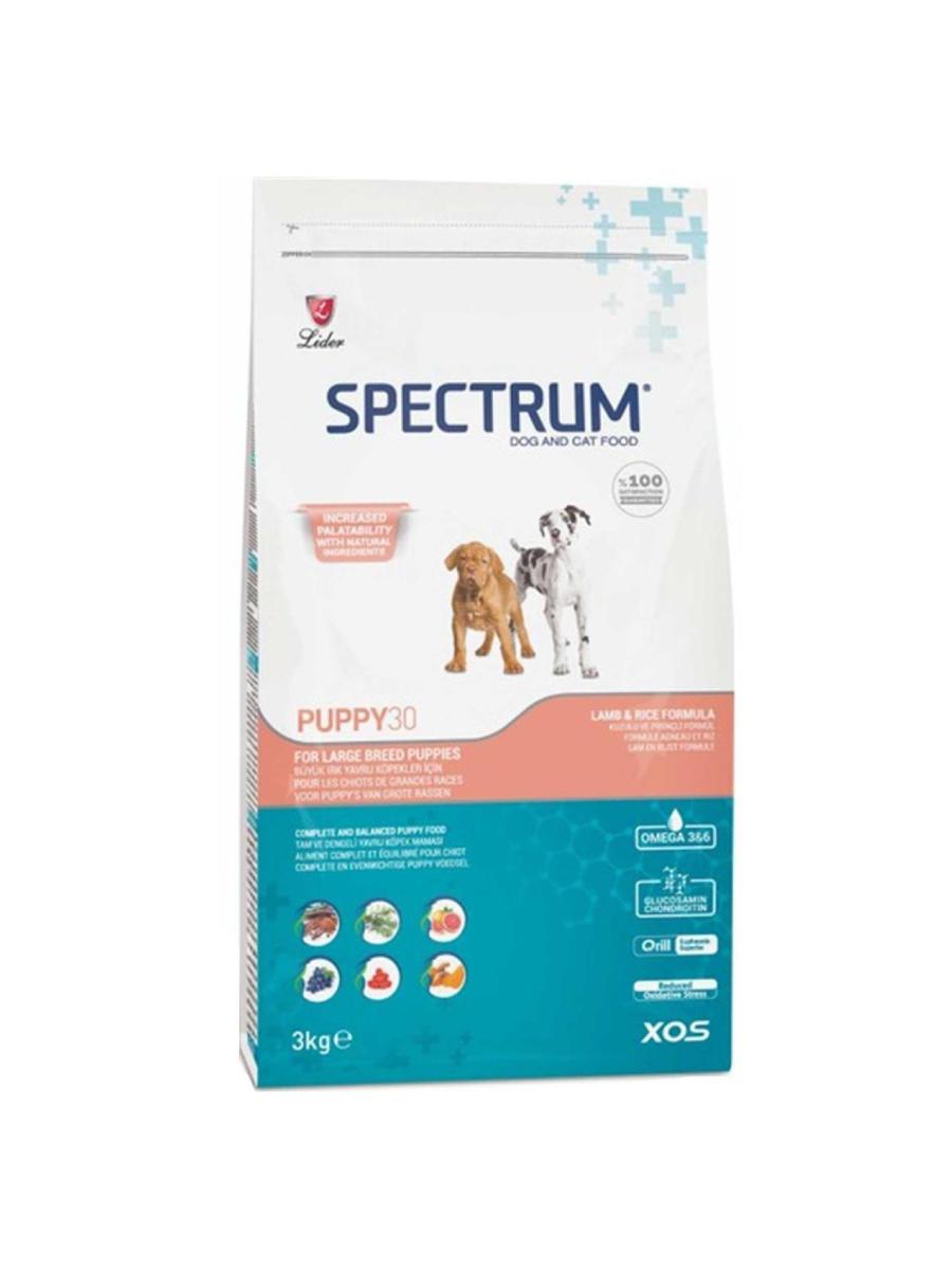 Uly tohumly itler üçin iýmit Spectrum Puppy30 - goýun we tüwi 3 kg