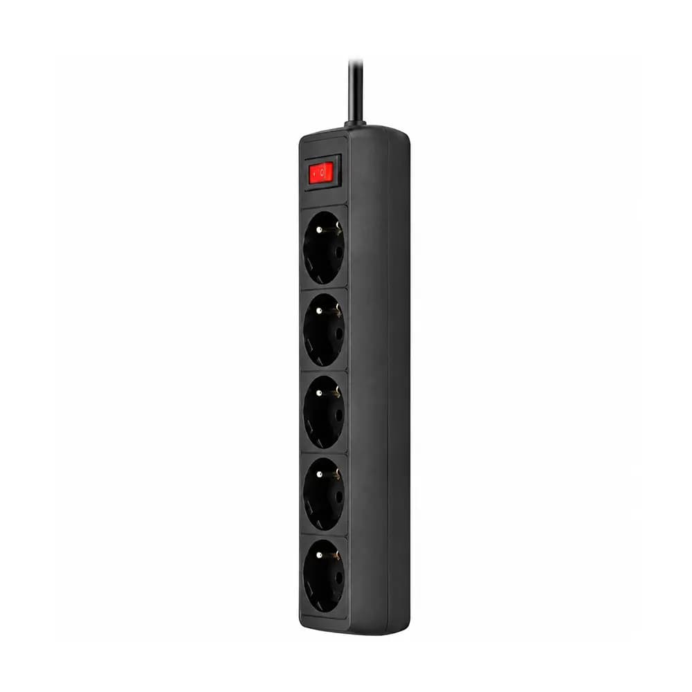 Сетевой фильтр Defender ES5, 5метр, 5 розеток, черный