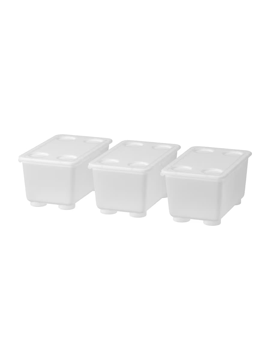 Коробка с крышкой IKEA Glis прозрачная 17х10 см
