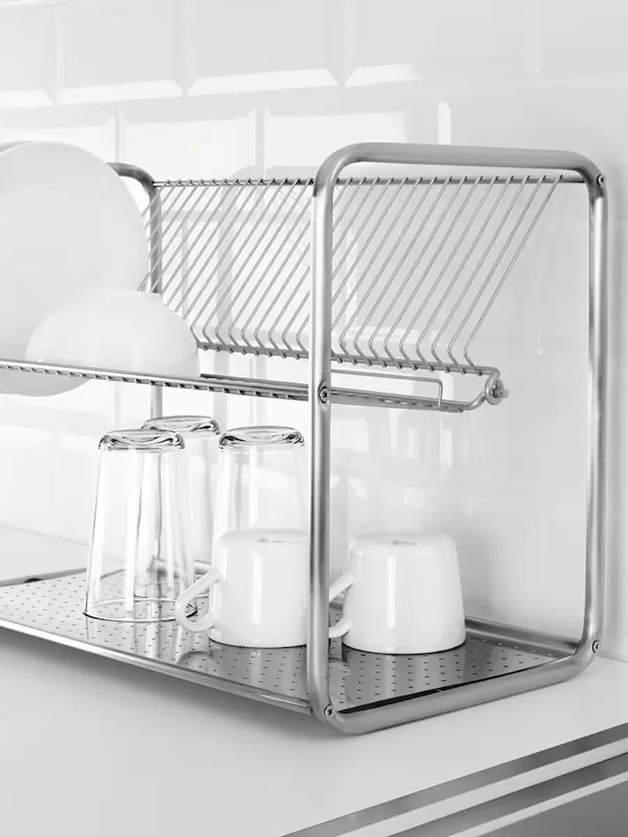 Сушилка для посуды, IKEA ORDNING нержавеющая сталь, 50x27x36 см