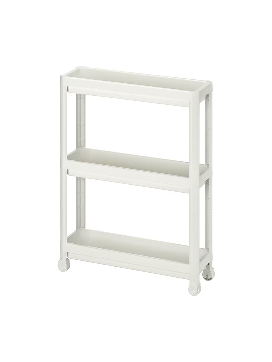 Тележка IKEA VESKEN  белый, 54x18x71 см