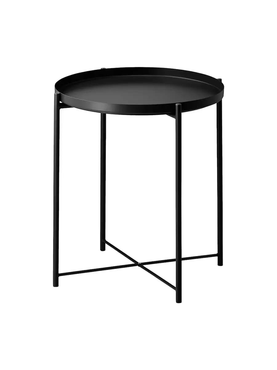 Стол-поднос  IKEA GLADOM чёрный 45x53 см
