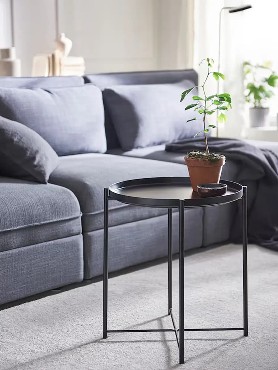Стол-поднос  IKEA GLADOM чёрный 45x53 см