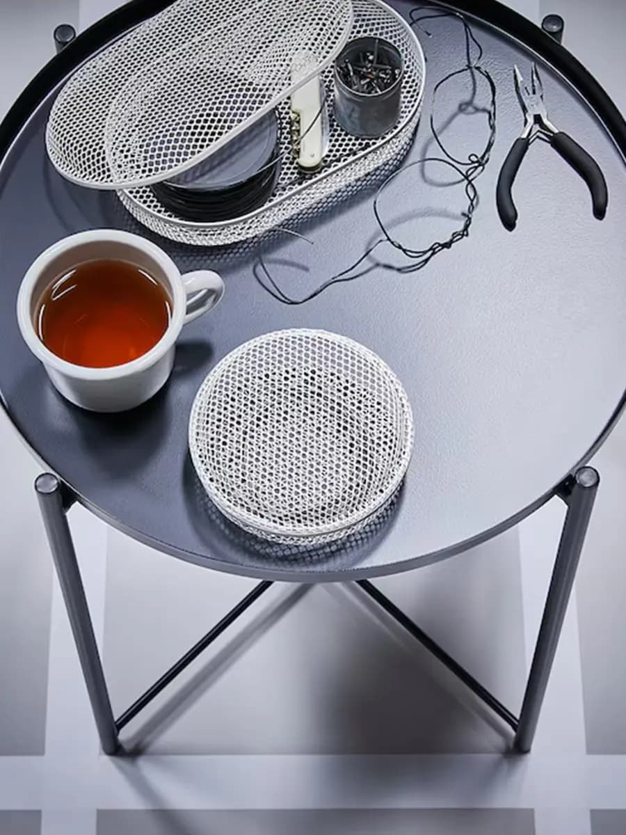Стол-поднос  IKEA GLADOM чёрный 45x53 см
