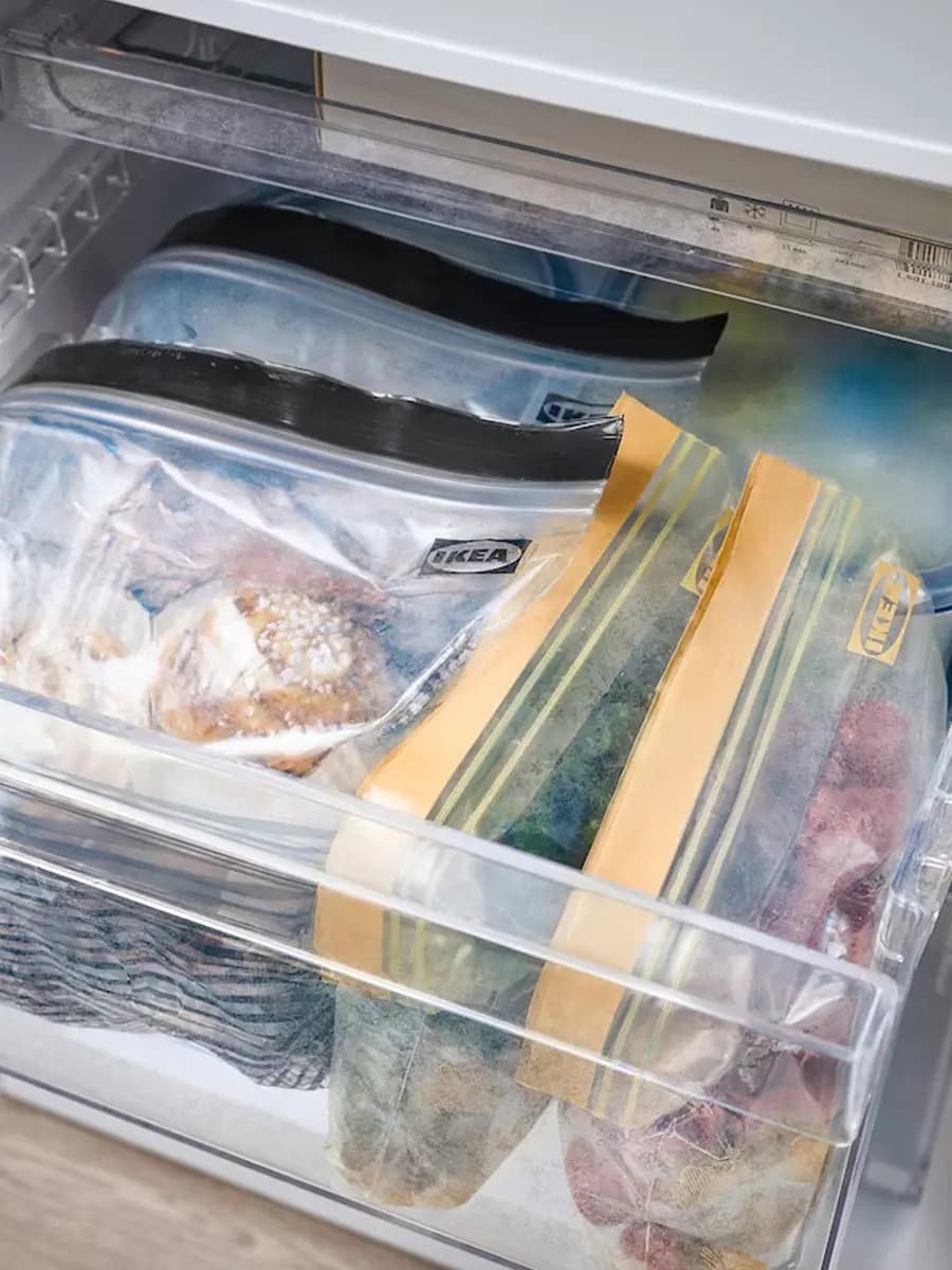 Закрывающаяся сумка IKEA ISTAD с рисунком черного/желтого цвета, 2.5/1.2 l