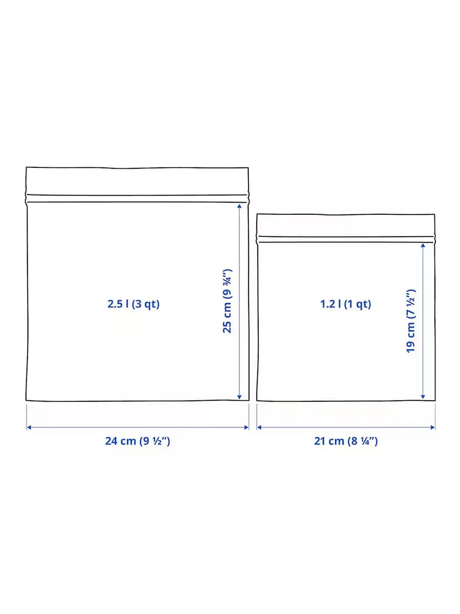 Закрывающаяся сумка IKEA ISTAD с рисунком черного/желтого цвета, 2.5/1.2 l