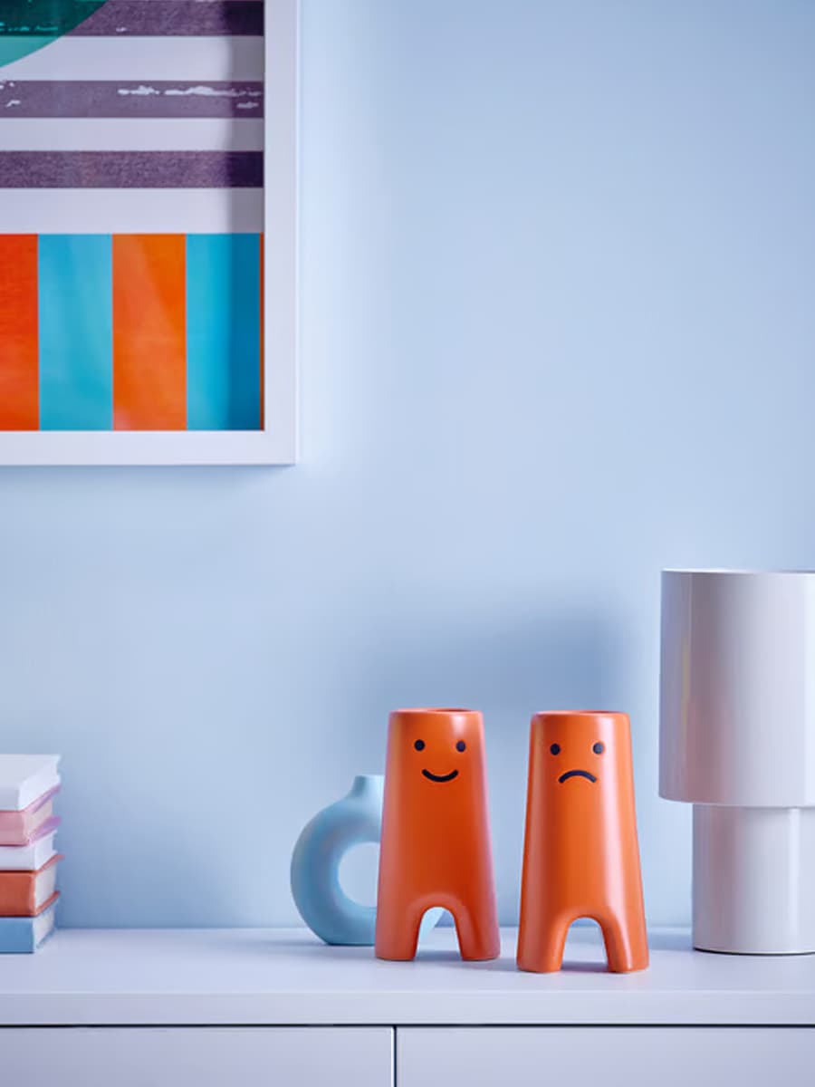 Ваза IKEA FRÖVÄXT коричнево-оранжевая, 14 см