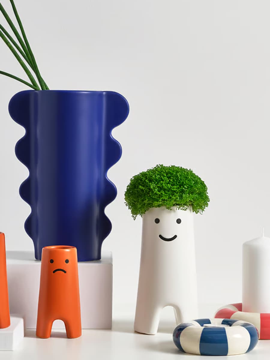 Ваза IKEA FRÖVÄXT коричнево-оранжевая, 14 см