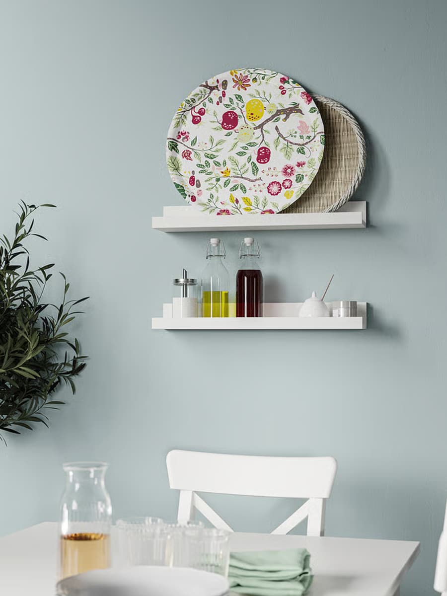 Поднос IKEA HAVSBRAXEN узорчатый разноцветный 43 см