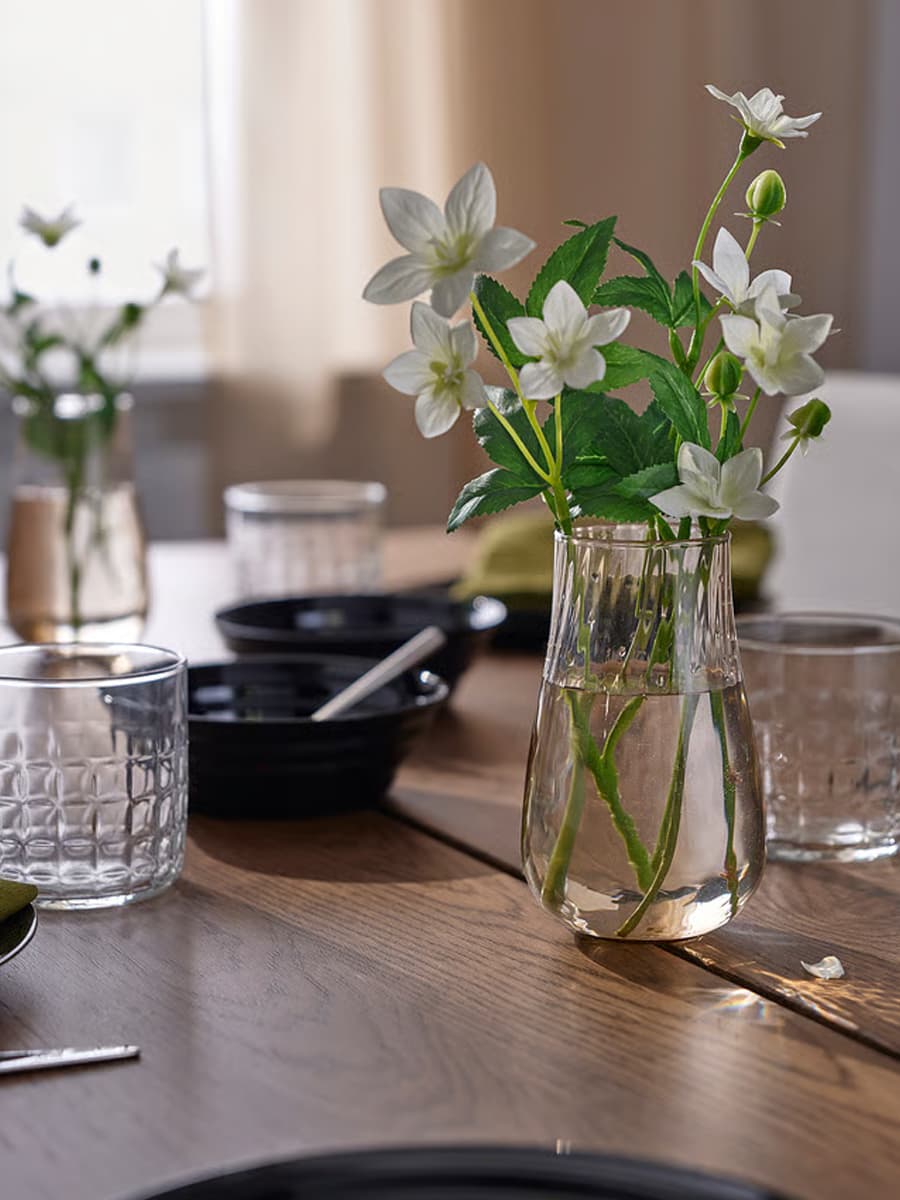 Ваза IKEA PÅSKÖTRÄD стекло/светло-коричневый, 13.5 см