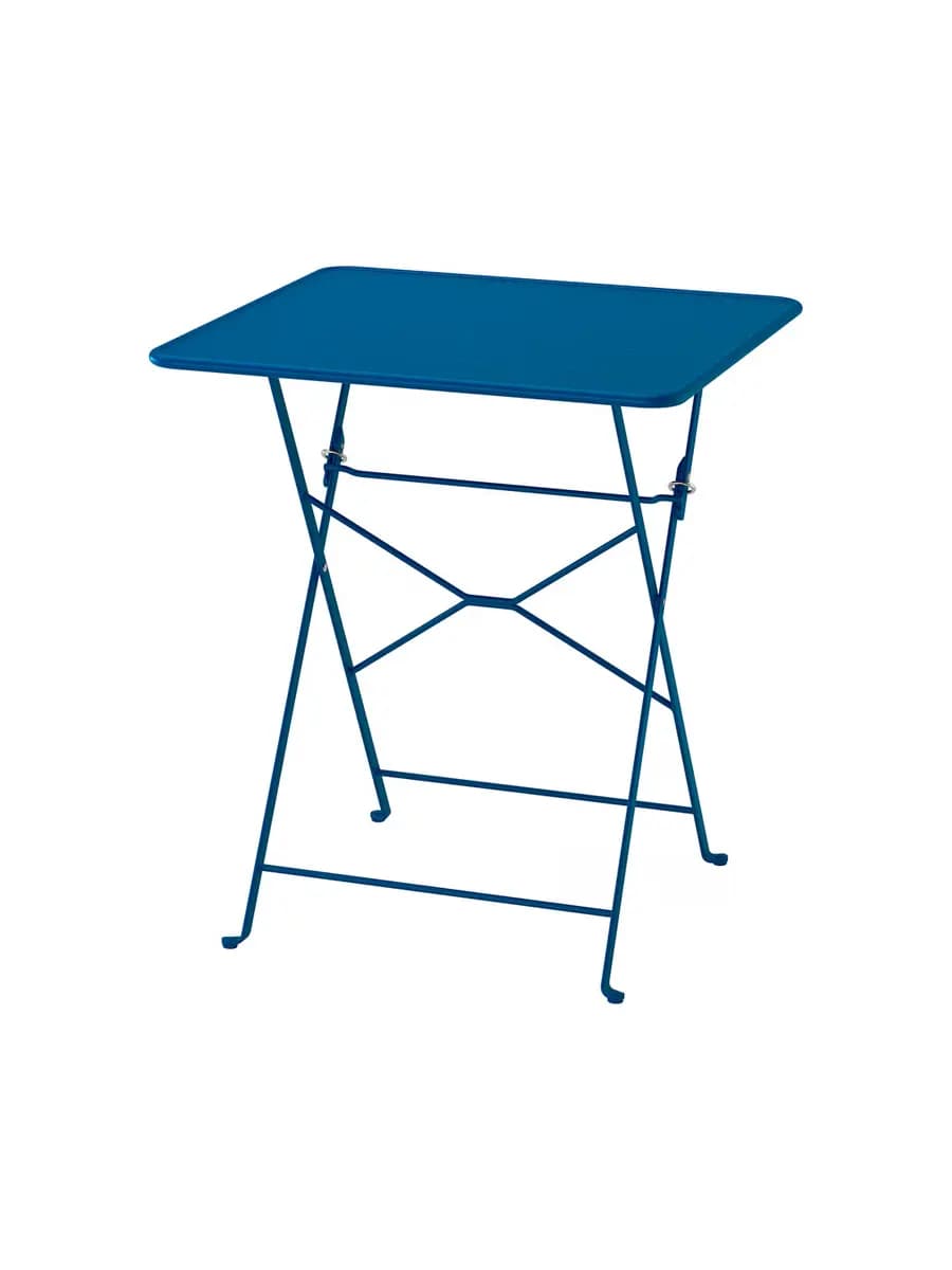 Стол и 2 складных стула IKEA SUNDSÖ тёмно синий 65x65 см