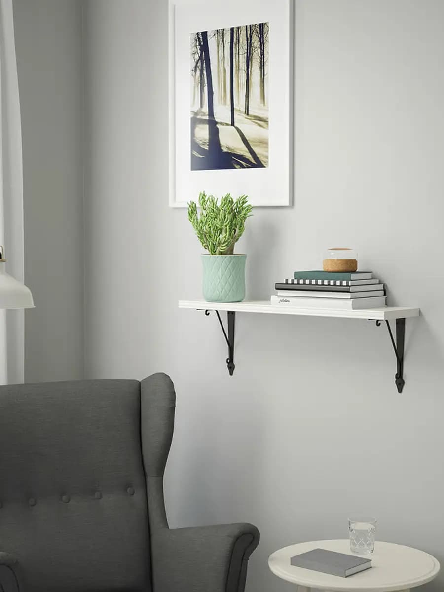 Полка настенная IKEA BERGSHULT PERSHULT белый 80x20 см