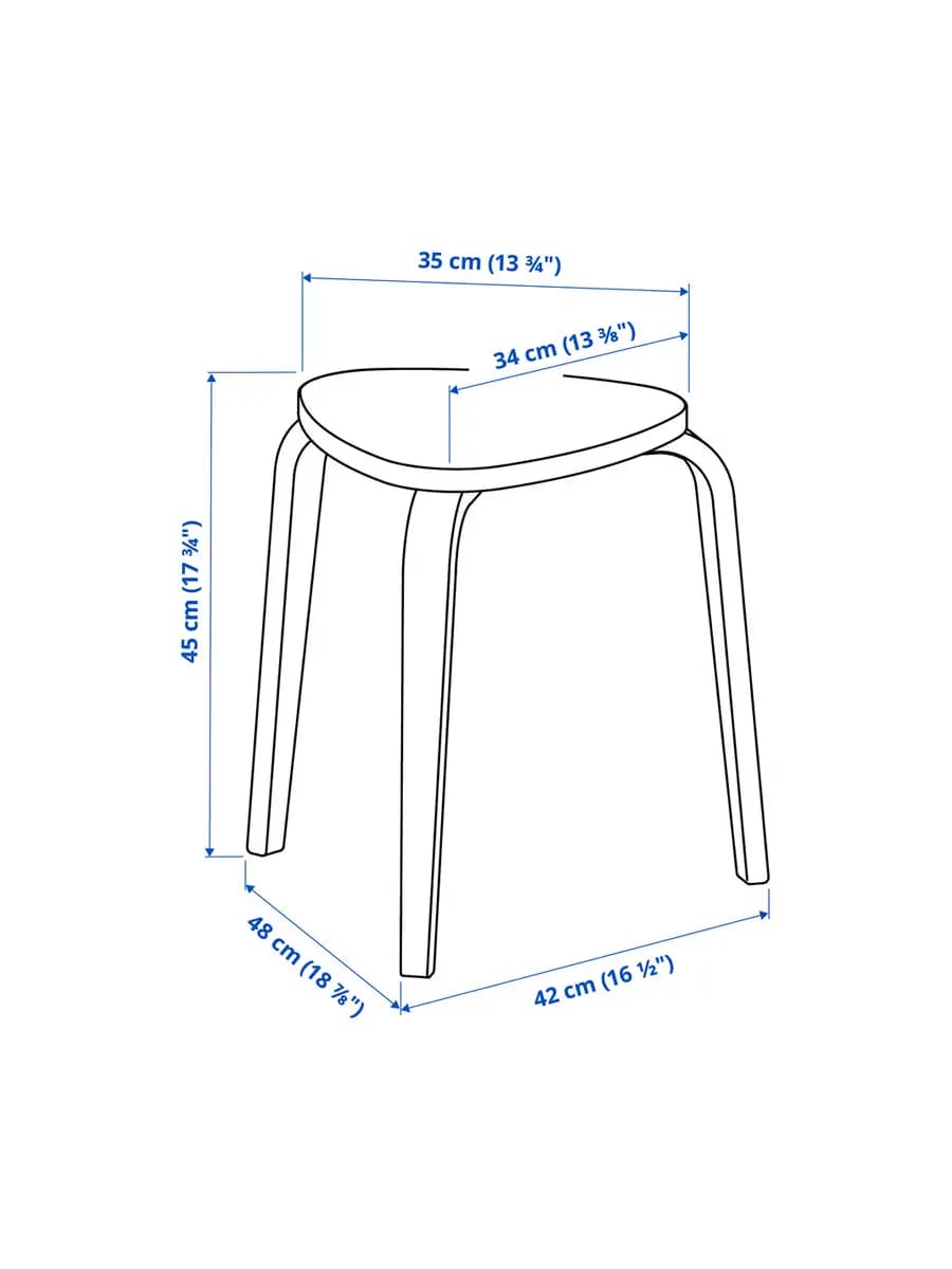 Табурет IKEA KYRRE берёза