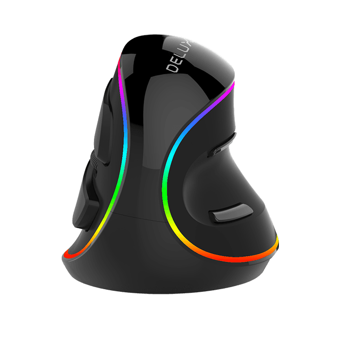 Эргономичная вертикальная мышь Delux M618 Mini (Bluetooth + 2.4G / Wireless)