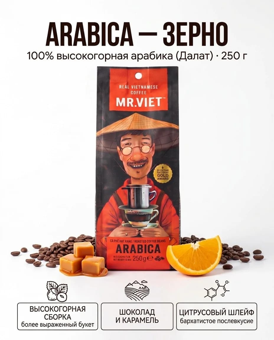 Mr. Viet "Arabica", 250 g — зерно