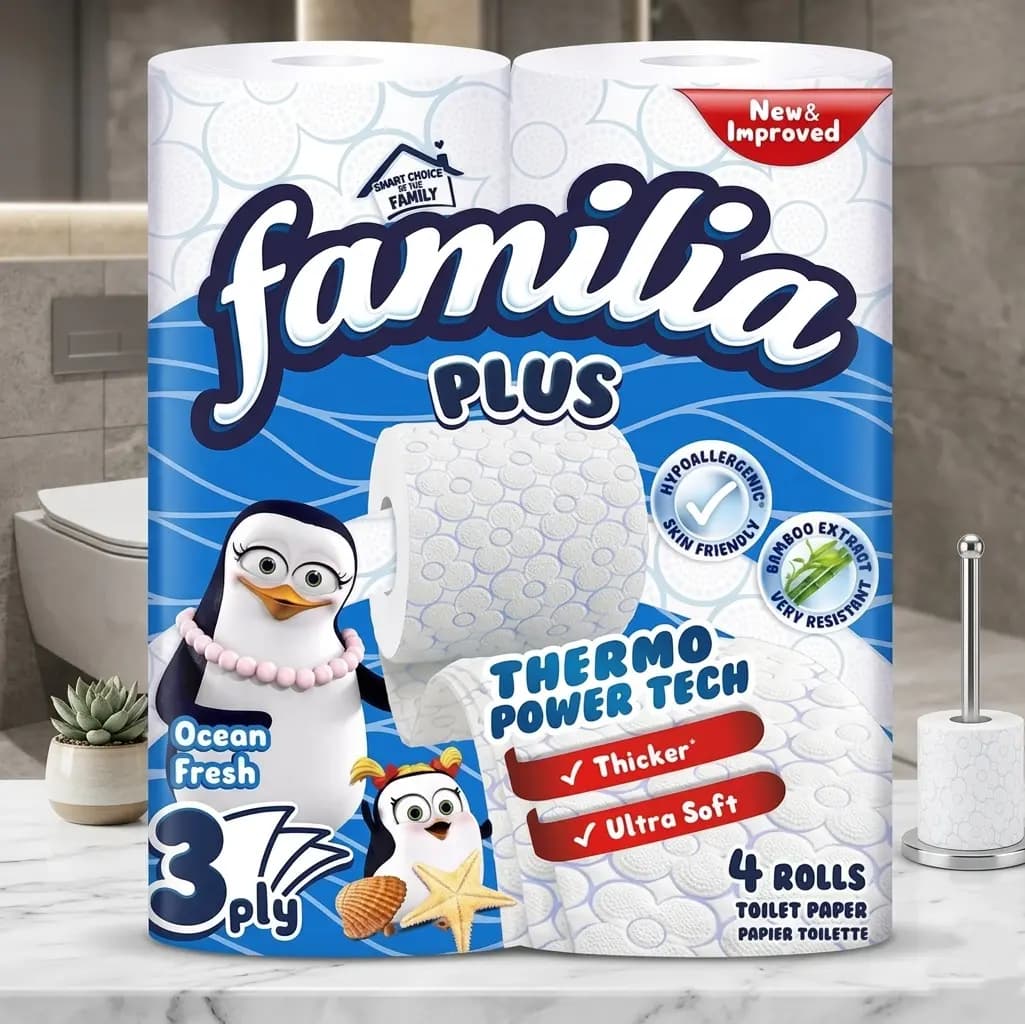 Туалетная бумага Familia "Ocean Fresh" 4 рулона