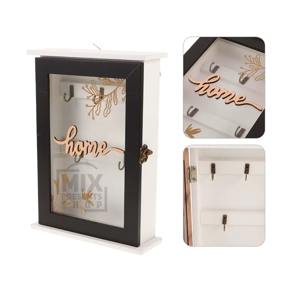 Ключница закрытого типа "Home" на 5 крючков (25×18×6см)