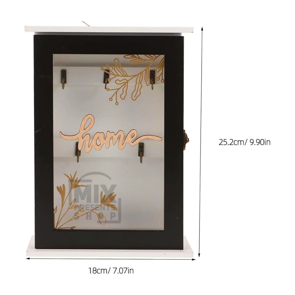 Ключница закрытого типа "Home" на 5 крючков (25×18×6см)