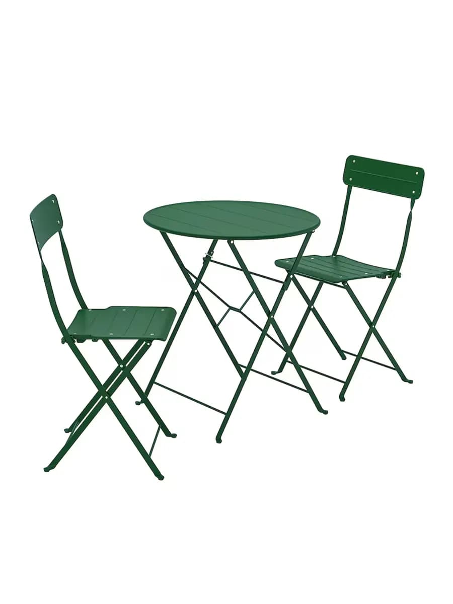 Стол IKEA SUNDSÖ 2 стула садовый зеленый