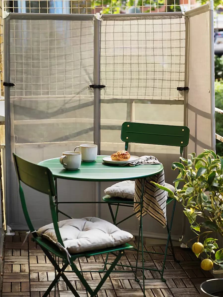 Стол IKEA SUNDSÖ 2 стула садовый зеленый