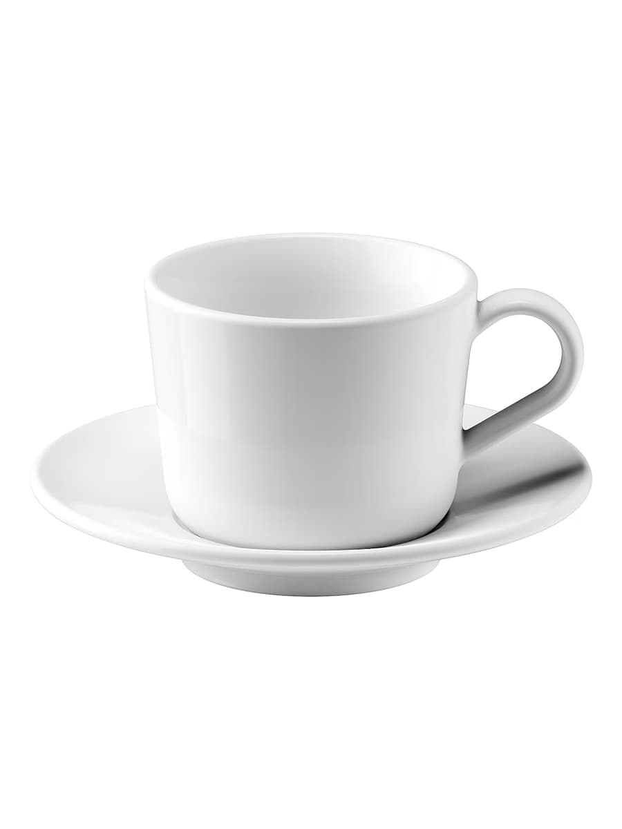 Чашка с блюдцем IKEA 365+ белая, 130 мл